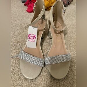 Small black heel dressy sandals